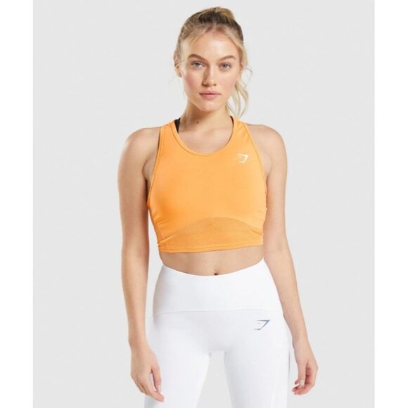 Gymshark Tops - Gymshark Pulse Crop Tank Apricot Orange Training Activewear Size X-Large